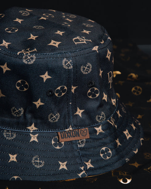 BOUGIE BLACK/GOLD REVERSIBLE BUCKET HAT
